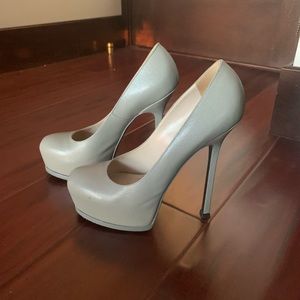 Yves Saint Laurent Tribute 105 Gray Pumps 38.5